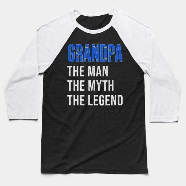 Grand Father European Union Grandpa The Man The Myth The Legend - Gift for European Union Dad With Roots From  European Union Baseball T-Shirt by Country Flags